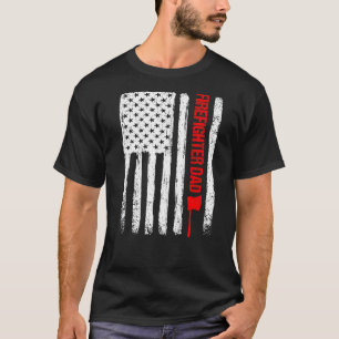 Camiseta Bombeiro D do Dia de os pais Americano do Mens Leg