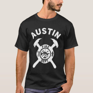 Camiseta Bombeiro Da Cidade De Austin, Bombeiro Texas