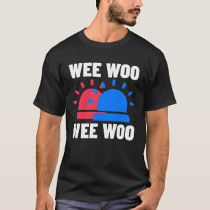 Camiseta Bombeiro da Polícia e Ambulância Wee Weo Wee Wee W