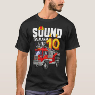 Camiseta Bombeiro de 10 anos Aniversário
