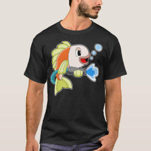 Camiseta Bombeiro de Peixe Extintor de Incêndio