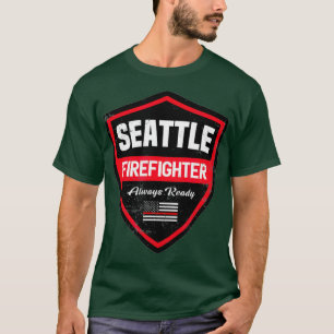Camiseta Bombeiro de Salvamento de Incêndio de Seattle Pri