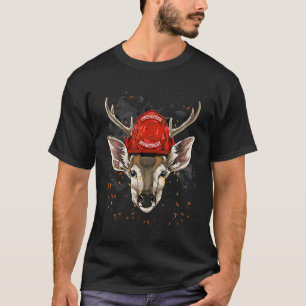 Camiseta Bombeiro Deer Fire Department Fireman Animal De