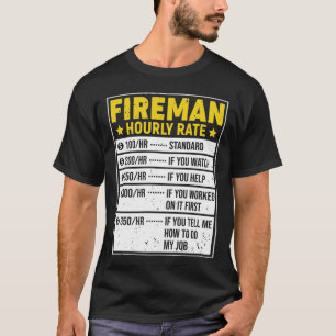 Camiseta Bombeiro Engraçado Presente Homem-Fogo Dando A Tax