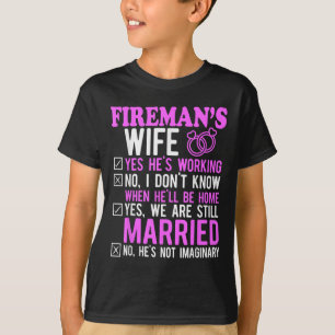 Camiseta Bombeiro Esposa Marido Casal Aniversário Fir Engra