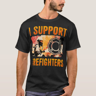 Camiseta Bombeiro Eu Apoio Bombeiros Homens Mulheres Crianç