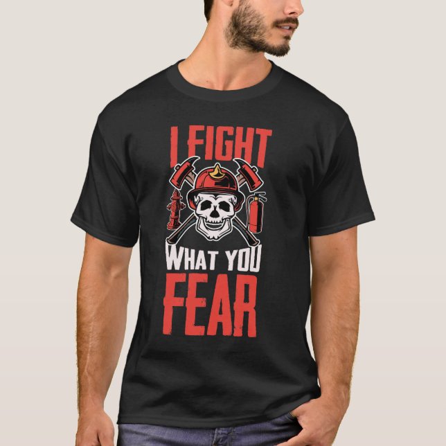 Camiseta Bombeiro Eu Luto Com O Que Você Mede (Frente)