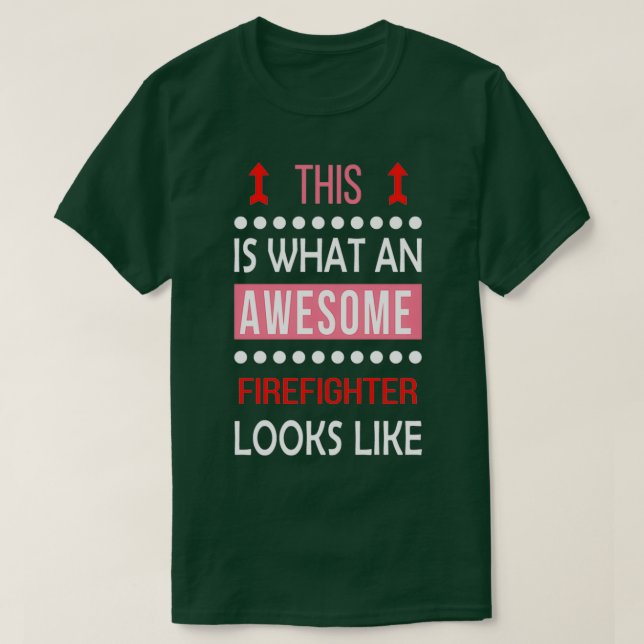 Camiseta Bombeiro Fantástico Parece Engraçado Natal (Frente do Design)
