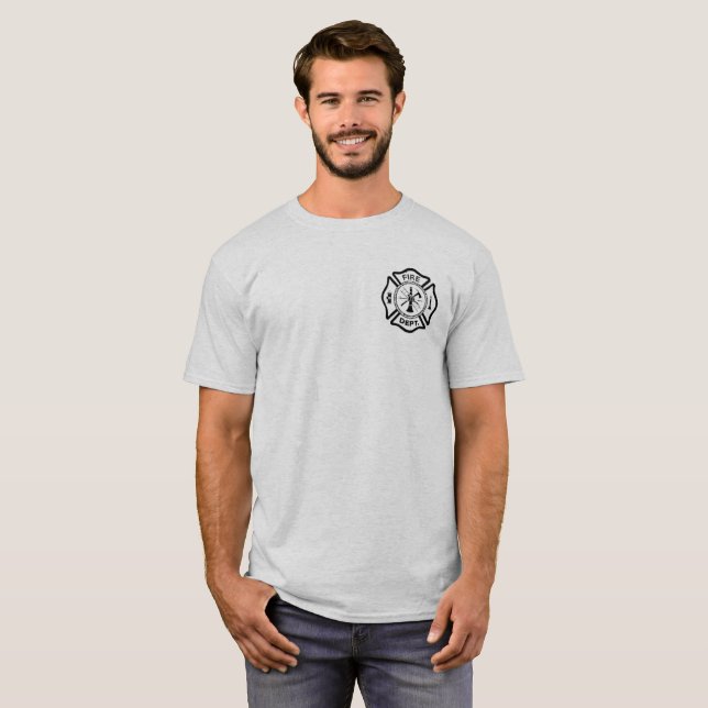 Camiseta Bombeiro - fogo de trabalho (Frente Completa)