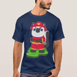 Camiseta Bombeiro Gambá Mangueira de incêndio Corpo de bomb