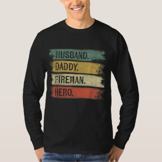 Camiseta Bombeiro Herói Hero do Pai do Marido Mens