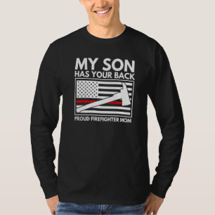 Camiseta Bombeiro Mãe Meu Filho Tem Seu Fogo Orgulhoso