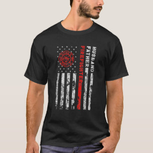 Camiseta Bombeiro Marido Padre Fireman Dia de os pais Gif