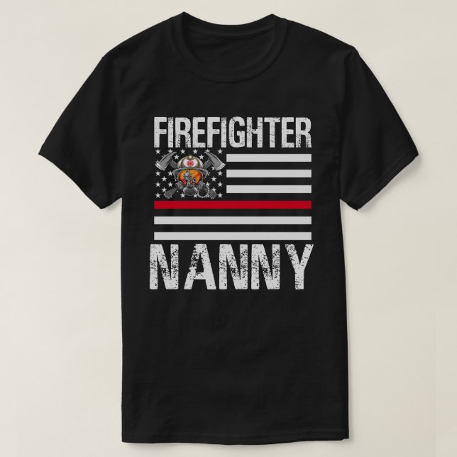 Camiseta Bombeiro NANNY Suporta Fla Thin Red Line (Frente do Design)