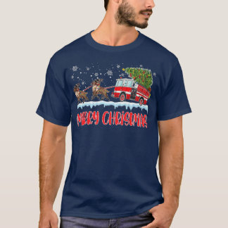 Camiseta Bombeiro Natal Pajama Merry Xmas Tree Firet