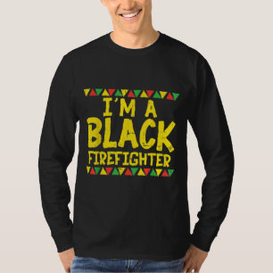 Camiseta Bombeiro Negro Bombeiros Kente African American P