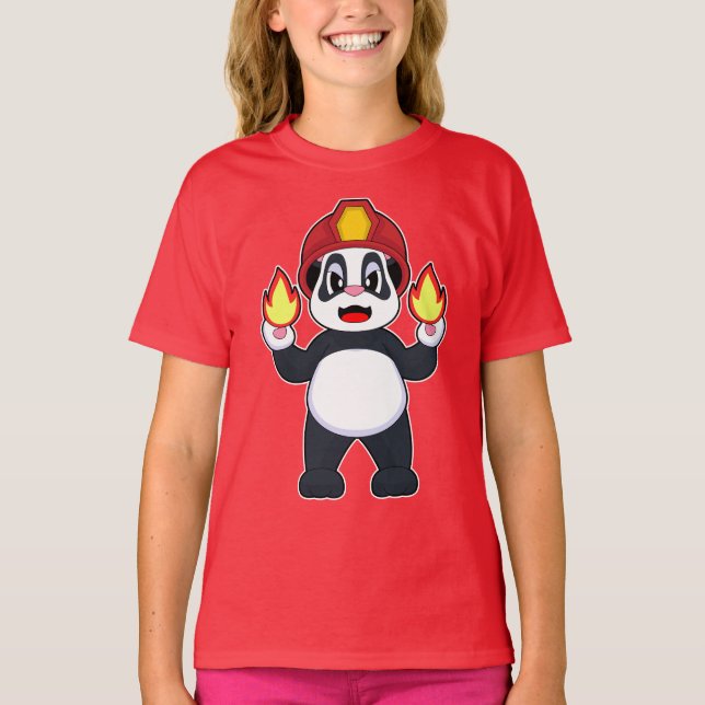 Camiseta Bombeiro Panda (Frente)