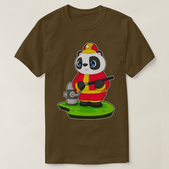 Camiseta Bombeiro Panda mangueira 2 (Frente do Design)