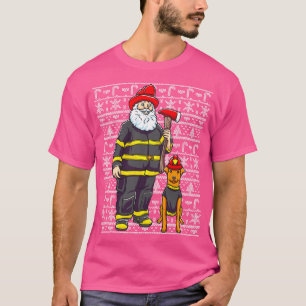 Camiseta Bombeiro Papai Noel Bombeiros Fúria Vestido de Nat