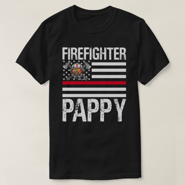 Camiseta Bombeiro PAPPY Suporta Fla Thin Red Line (Frente do Design)