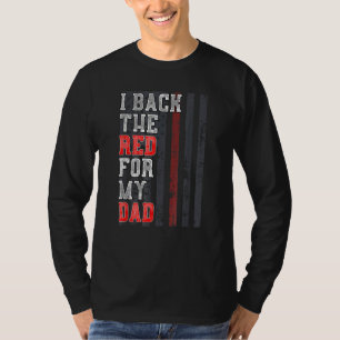 Camiseta Bombeiro Para Filha Pai Vermelho Fino