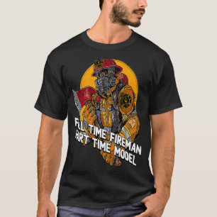 Camiseta Bombeiro Part Time Modelo Bombeiro Humor Fire Ch