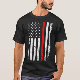 Camiseta Bombeiro Patriótico Americano Bandeira Fir