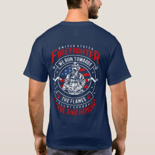 Camiseta Bombeiro Patriótico Estados Unidos