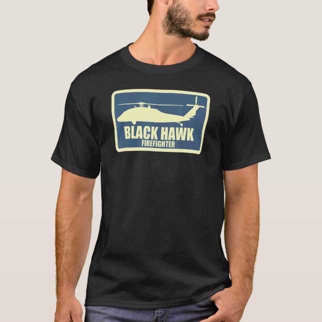 Camiseta Bombeiro Preto Hawk 1 (Frente)