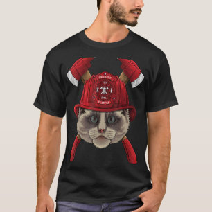 Camiseta Bombeiro Ragdoll Bombeiros Crianças Salvamento de