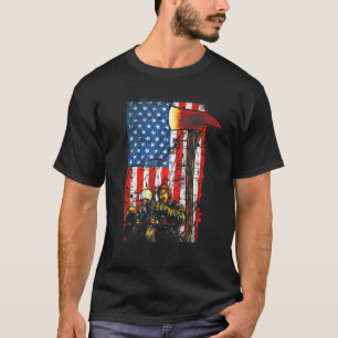 Camiseta Bombeiro Red Ax Afetou Fireman American Fl