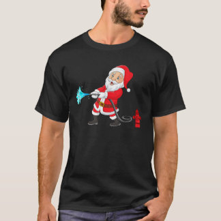 Camiseta Bombeiro Santa Claus Engraçado Cristo de Papais no
