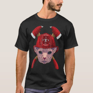 Camiseta Bombeiro Sphynx Fireman Boys Men Fire Rescut Ca