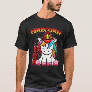Camiseta Bombeiro Unicórnio Com Capacete Red Fireman Firef