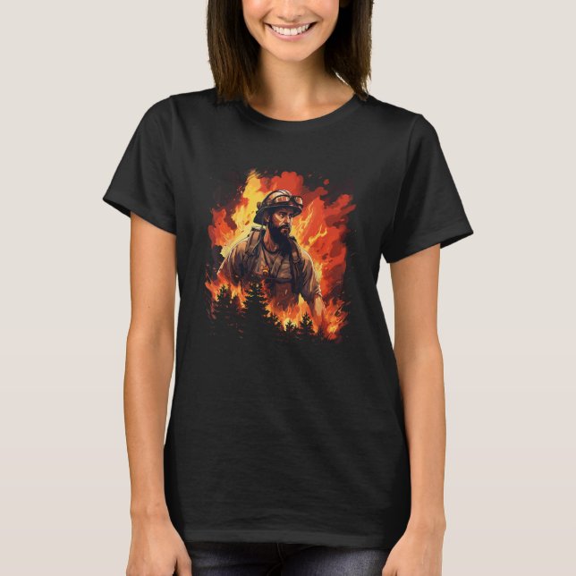 Camiseta Bombeiro Wildland Tshirt Men Forest Fire (Frente)