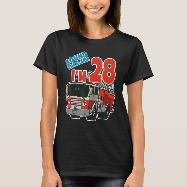 Camiseta Bombeiros 28. Aniversário, Bombeiros Bombeiros de  (Frente)