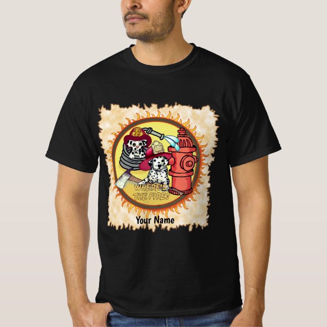 Camiseta Bombeiros de cães (Frente)