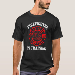 Camiseta Bombeiros de combate a incêndios na formação de fu