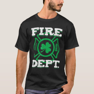 Camiseta Bombeiros de Dia de São Patrício Shamrock Lu