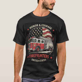Camiseta Bombeiros de honra e coragem dos Estados Unidos