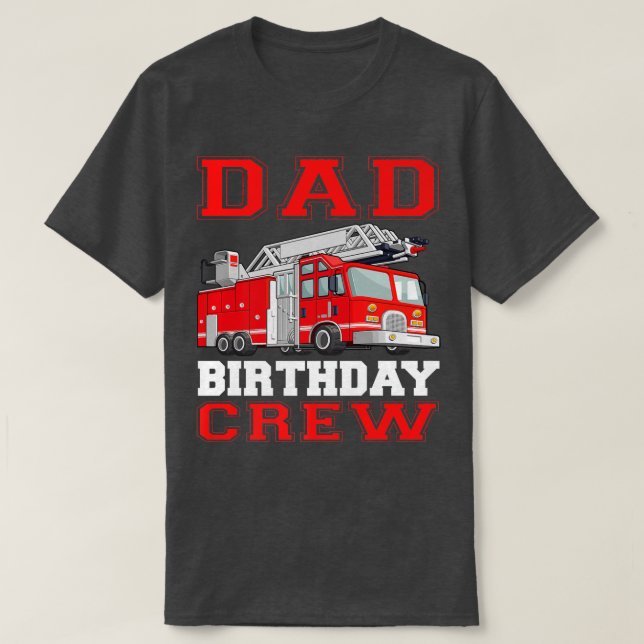 Camiseta Bombeiros de pai de Aniversário (Frente do Design)
