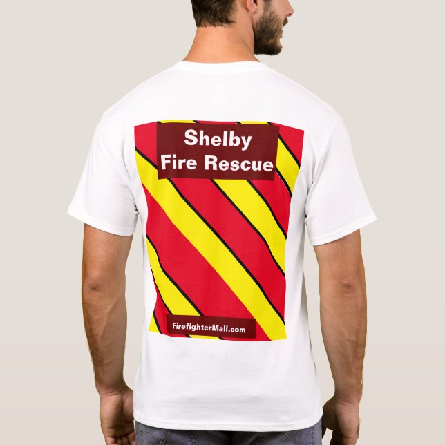 Camiseta Bombeiros de proteção contra incêndios - Camisa-T  (Verso)