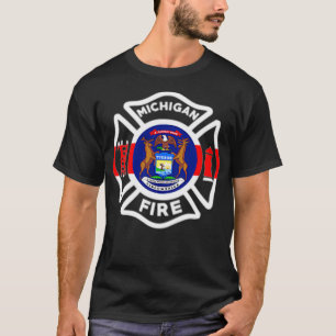 Camiseta Bombeiros do Departamento de Bombeiros do Michigan