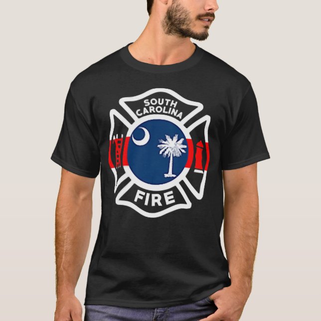 Camiseta Bombeiros do Departamento de Fogo da Carolina do S (Frente)
