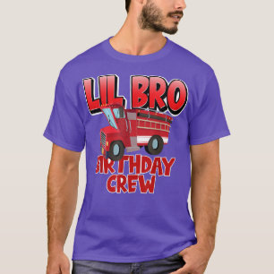 Camiseta Bombeiros do pequeno Irmão Aniversário da Tripulaç