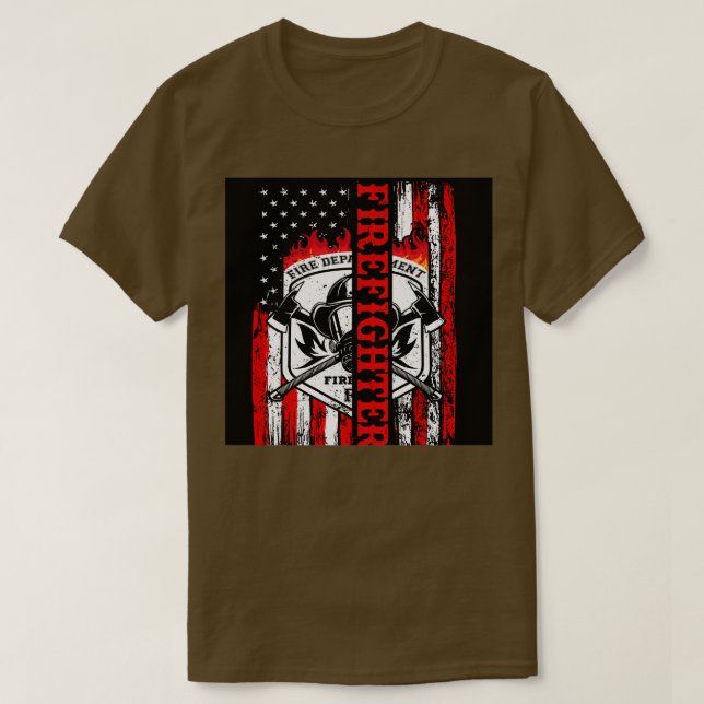 Camiseta Bombeiros e americanos (Frente do Design)