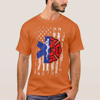 Camiseta Bombeiros EMT Bombeiro Bombeiro EMT American Fla