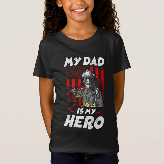 Camiseta Bombeiros Meu Pai É Meu Filho Herói (Frente)
