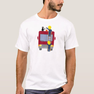 Camiseta Bombeiros que salvam o t-shirt do gato
