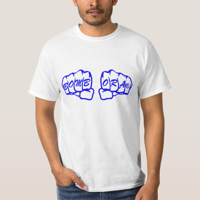 Camiseta Bombora Knuckles o azul (Frente)